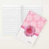 Girl Pink & White Damask Notizblock (Innen)