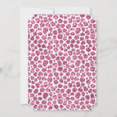 Girl Pink White Glam Glitzer Leopard Print Einladung (Rückseite)