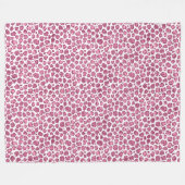 Girl Pink White Glam Glitzer Leopard Print Fleecedecke (Vorderseite (Horizontal))