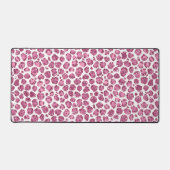 Girl Pink White Glam Glitzer Leopard Print Schreibtischunterlage (Vorderseite)