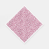 Girl Pink White Glam Glitzer Leopard Print Serviette (Ecke)