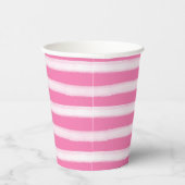 Girl Pink White Stripes Pappbecher (Rechts)