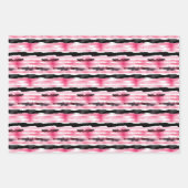 Girl Pink White Zebra Streifen Geschenkpapier Set (Vorderseite 3)