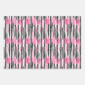 Girl Pink White Zebra Streifen Geschenkpapier Set (Vorderseite)