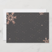 Girl Pink Winter Onederland Einladung (Rückseite)