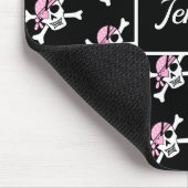 Girl Pirat Skull and Crossbones Mouse Pad Mousepad (Ecke)