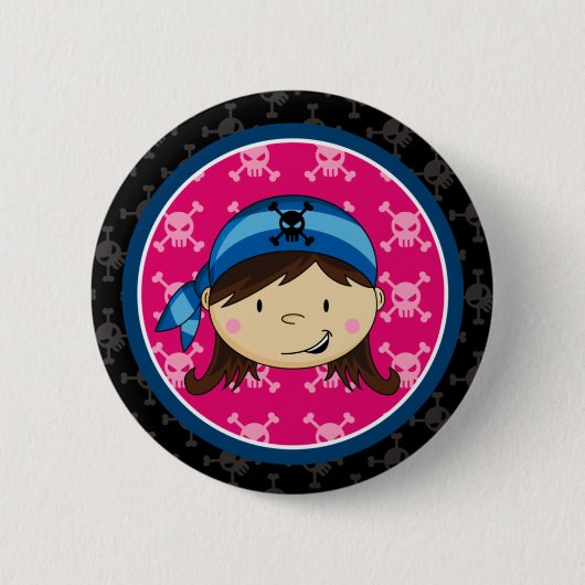 Girl Pirate Crewman Button Badge (Vorderseite)