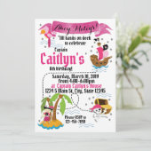 Girl Pirate Einladung (Stehend Vorderseite)