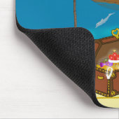 Girl Pirate mit Schatztruhe Mousepad (Ecke)