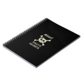 Girl Pirate Skull Crossbones Black Notebook Notizblock (Linke Seite)