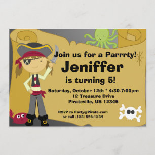 Girl Pirate Treasure Karte