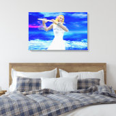 Girl Playing Flute Leinwanddruck (Insitu (Schlafzimmer))