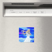 Girl Playing Flute Magnet (In Situ (Geschirrspüler))