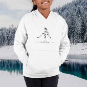 Girl Playing Ice Hockey Team Spieler Mädchenname Hoodie