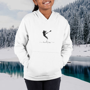 Girl Playing Lacrosse Player & Individuelle Name E Hoodie