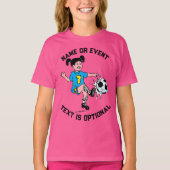 Girl Playing Soccer T-Shirt (Vorderseite)