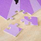 Girl Playing Volleyball Niedlich Pink Name & Numme Puzzle (Seite)