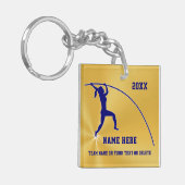Girl Pole Vault Geschenkideen Personalisiert 3 Tex Schlüsselanhänger (Vorderseite links)