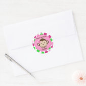 Girl Polka Dot Monkey Stickers (Umschlag)