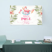 Girl Pool Geburtstagsparty Flamingo Empfang Banner (Messeveranstaltung)