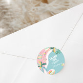 Girl Pool Party Geburtstagsparty Runder Aufkleber