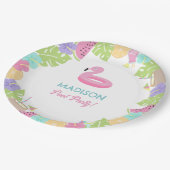 Girl Pool Party Pappteller (Schrägansicht)