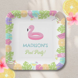 Girl Pool Party Pappteller