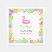 Girl Pool Party Serviette (Vorderseite)