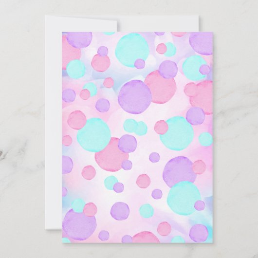 Girl-Pop über Blase Einladung (Rückseite)