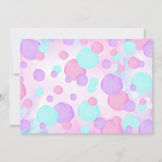 Girl-Pop über Bubble-Foto Einladung (Rückseite)