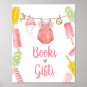 Girl Popsicle Baby Duschbücher und Geschenke Poster (Vorne)
