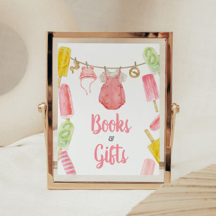 Girl Popsicle Baby Duschbücher und Geschenke Poster
