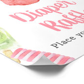 Girl Popsicle Baby Duschdusche Windeln Raffle Poster (Ecke)