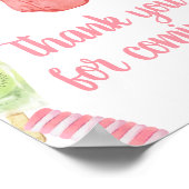 Girl Popsicle Baby Dusche Danke Karte Poster (Ecke)