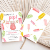 Girl Popsicle Baby Dusche Einladung