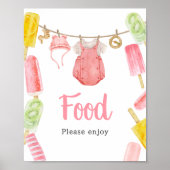 Girl Popsicle Baby Showfood Poster (Vorne)