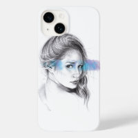 Girl-Portrait-Bleistift zeichnend Kunst