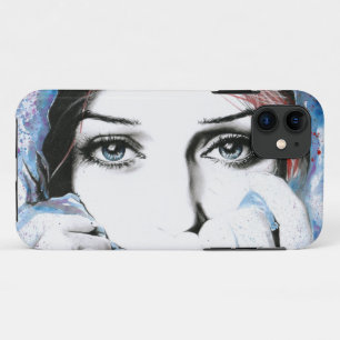 Girl-Portrait Hübsche Augen Wasserfarbene Malkunst Case-Mate iPhone Hülle