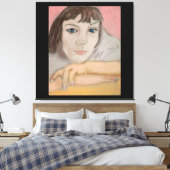 Girl Portrait Leinwanddruck (Insitu (Schlafzimmer))