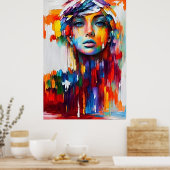 Girl-Portrait of Elegance Poster (Küche)
