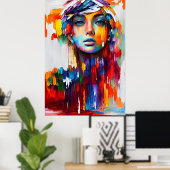 Girl-Portrait of Elegance Poster (Heimbüro)