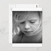 Girl Portrait Schwarz-Weiß-Gesicht Postkarte (Vorne/Hinten)