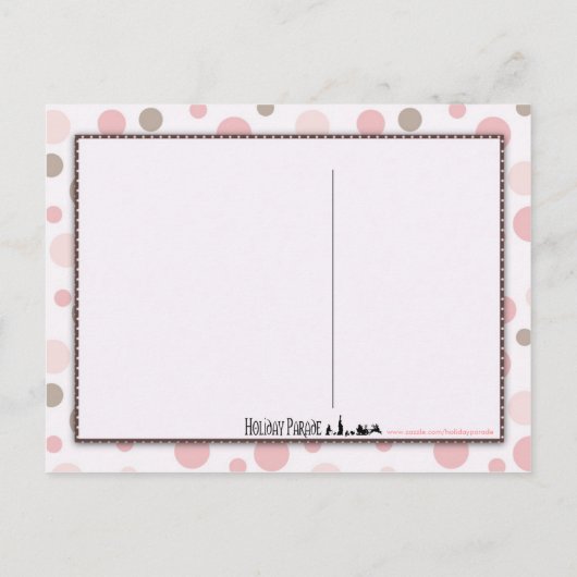 Girl Postcard Ankündigungspostkarte (Rückseite)