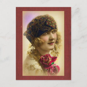 Girl-Postcard der 1920er Postkarte