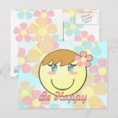 Girl Postcard Postkarte (Vorne/Hinten)