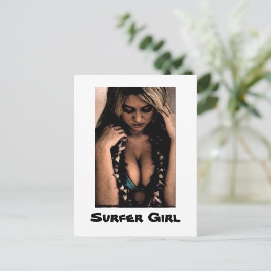 Girl-Postkarte Postkarte (Stehend Vorderseite)