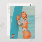 Girl-Postkarte Postkarte (Vorne/Hinten)