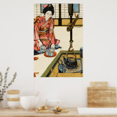 Girl Pouring Tea Sekino Jun'ichiro 1946 Poster (Küche)