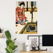 Girl Pouring Tea Sekino Jun'ichiro 1946 Poster (Heimbüro)