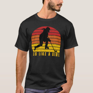 Girl-Power auf Ice Sk8 wie ein Hockey-Girl T-Shirt